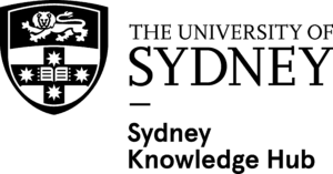The University of Sydney logo lockup - Sydney Knowledge Hub - mono